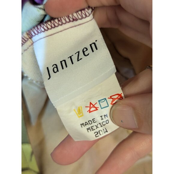 Jantzen Womens One-Piece Floral Swimsuit 20W Tropical Print vintage - Picture 4 of 5